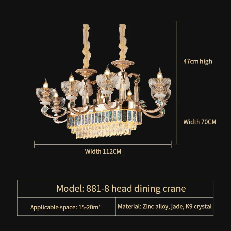 Afralia™ Crystal Candle Chandelier: Modern European Living Room Lighting