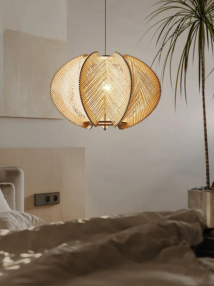 Afralia™ Handmade Rattan Pendant Lamp for Seaside Homes & Resorts