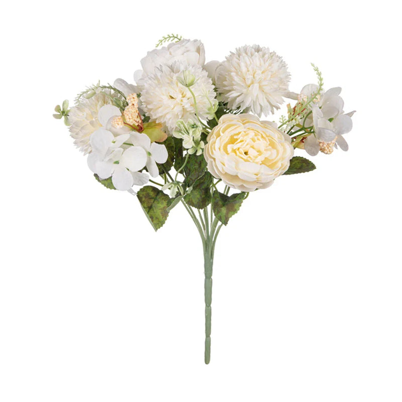 Afralia™ Silk Peony Hydrangea Bouquet for Wedding and Home Decor