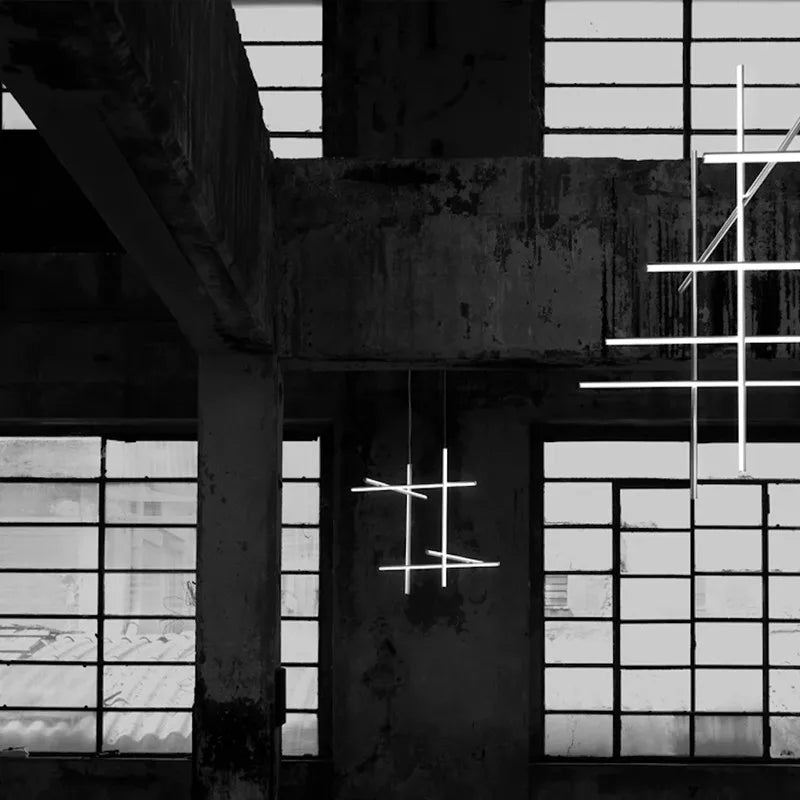 Afralia™ Square Chandelier Modern Lighting for Hotel Dinning Room Decor