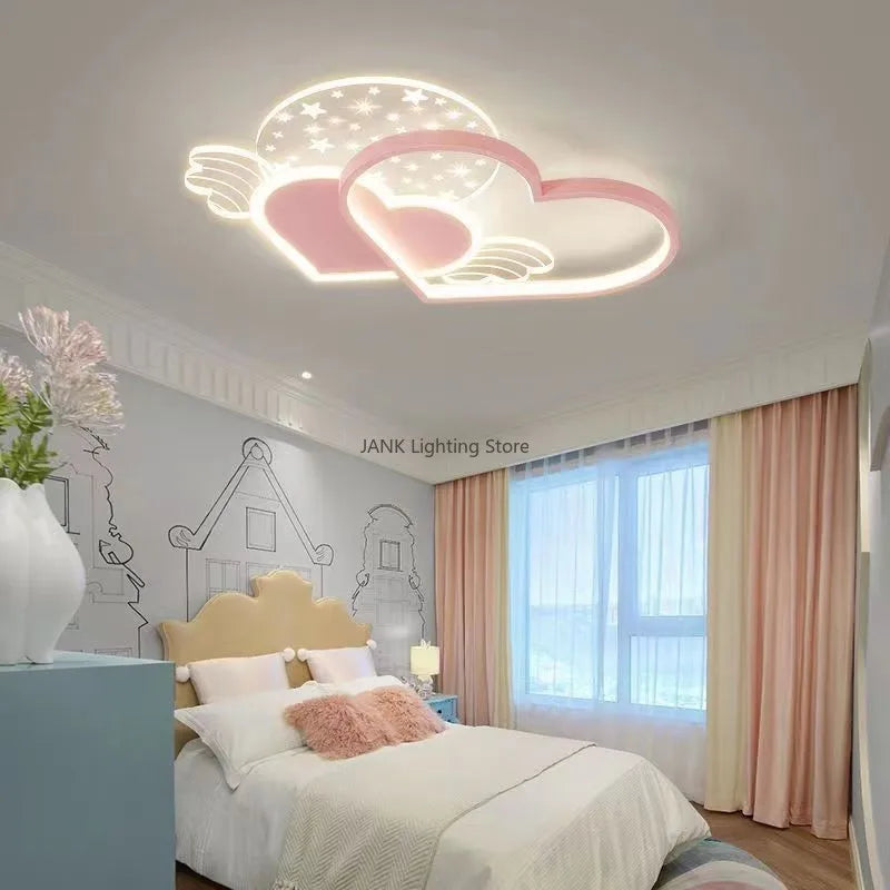 Afralia™ Children's Love LED Chandelier: Kids Room Bedroom Lighting Fixture