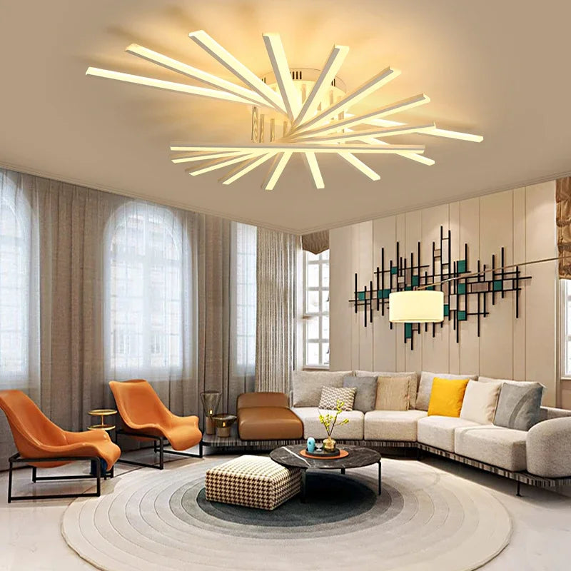 Afralia™ LED Chandelier Fan Lampshade for Living Room Bedroom Dining Study Aluminum Ceiling Lamp