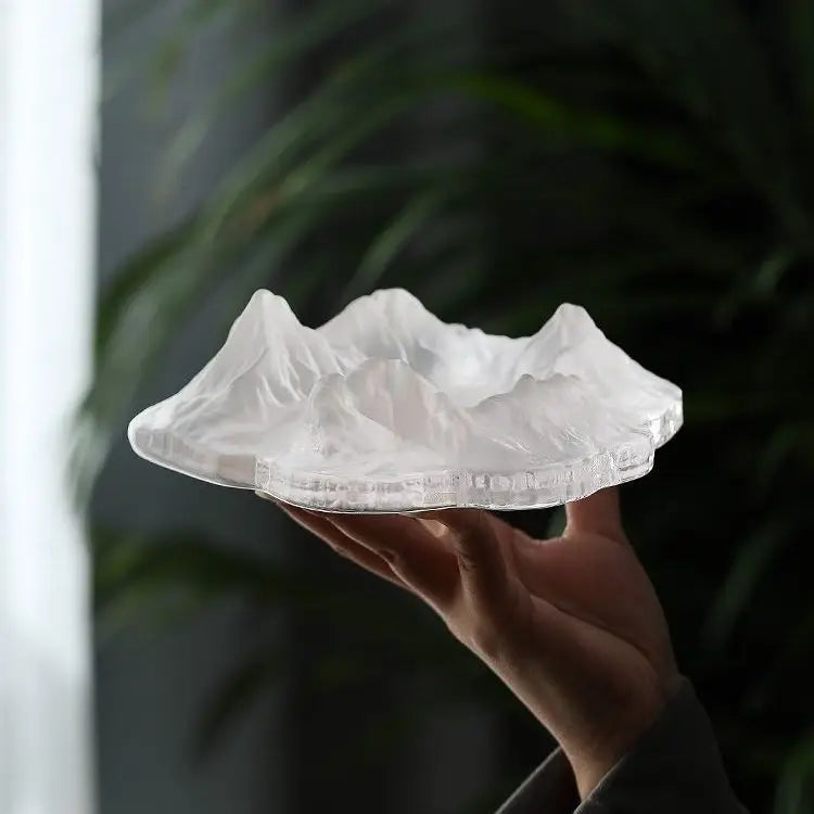 Afralia™ Iceberg Glass Dessert Plate: Artistic French Club Tableware