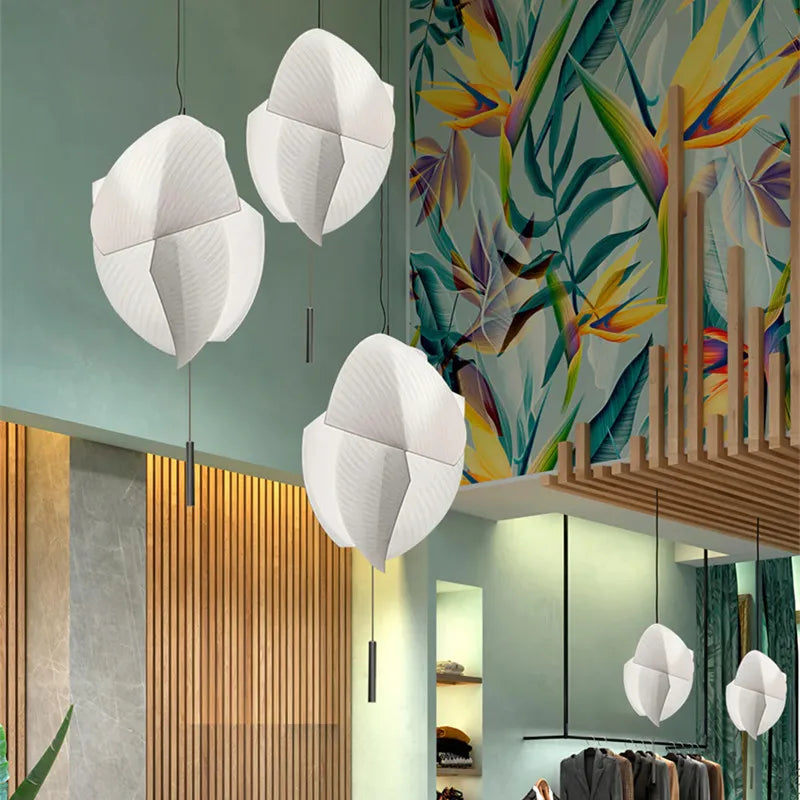 Afralia™ VOILES Fabric Pendant Lamp, Handmade Japanese Wabi Sabi Light for Living Room and Kitchen
