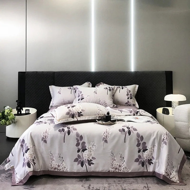 Afralia™ Tie-Dye Floral Satin Blanket Comforter: Super Soft Cooling Quilt for Bedding