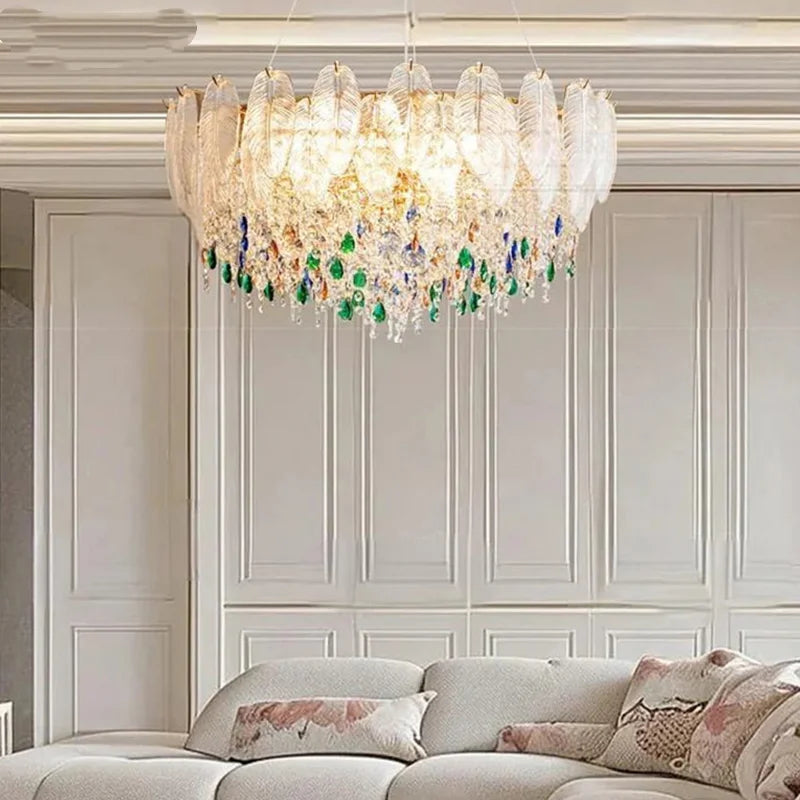 Afralia™ Crystal LED Chandelier - Italian Modern Design for Bedroom, Living & Dining Room
