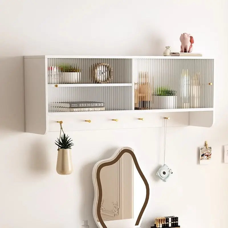 Afralia™ Retro Solid Wood Wall Mounted Kitchen Storage Cabinet