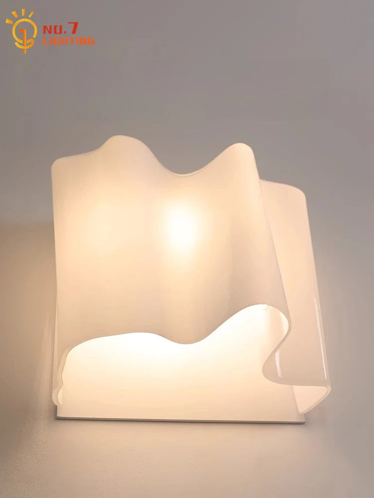 Afralia™ Medieval Cloud Glass LED Wall Lamp in Classic Retro Design.