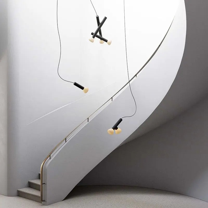 Afralia™ Modern Nordic Glass Chandelier for Staircase, Bedside, Window, and Bar