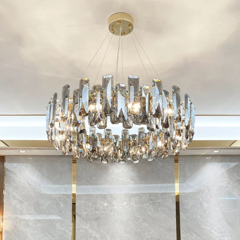 Afralia™ Crystal LED Chandelier for High-end Living Spaces