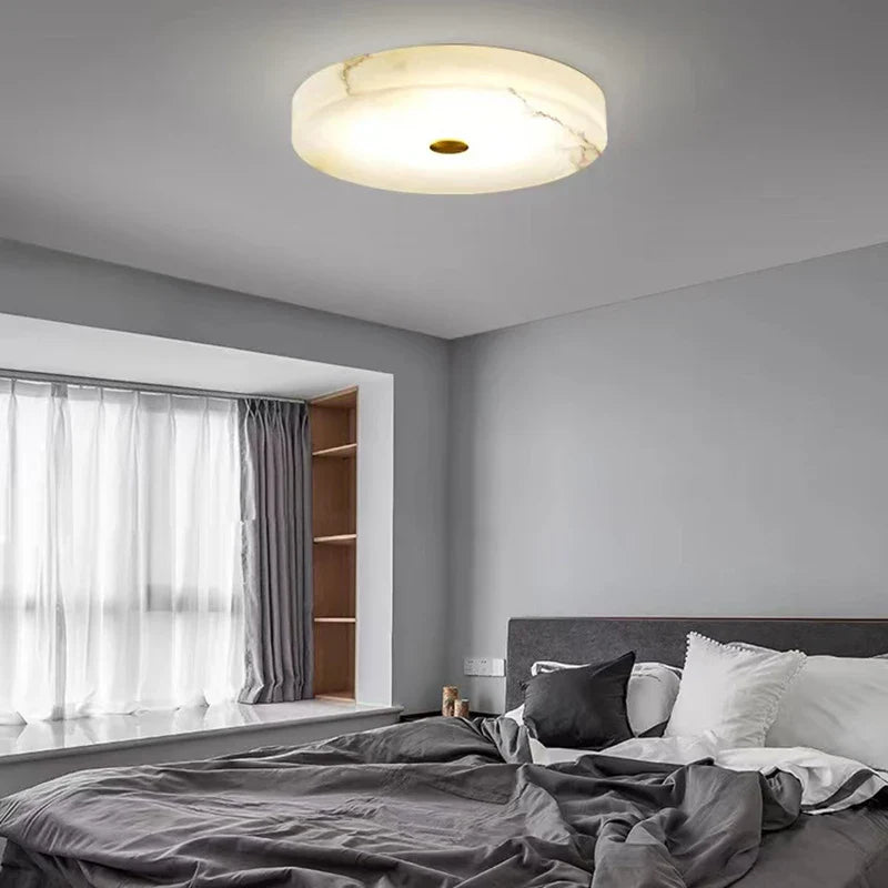 Afralia™ Marble Ceiling Chandelier Modern White Designer Lustre Living Room