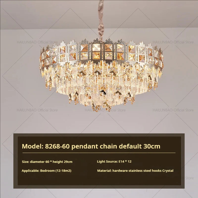Afralia™ Crystal Chandelier: Modern Net Red Living Room & Bedroom Luxury Lighting