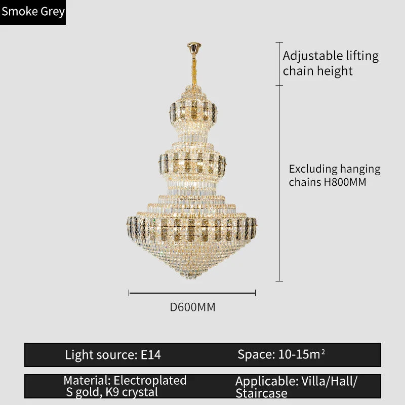 Afralia™ Crystal Duplex Headlight in Luxury European Style for Living Room & Hotel Lobby