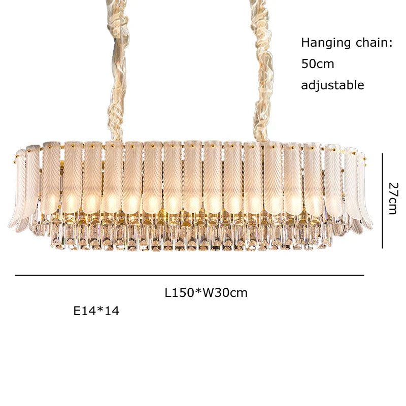Afralia™ Crystal Feather Ceiling Pendant Lights for Luxury Home Decor & Living Room