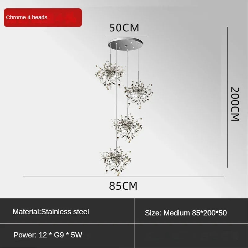 Afralia™ Scandinavia Leaf Chandelier Pendant Lamp Kitchen Living Room Decor Lighting