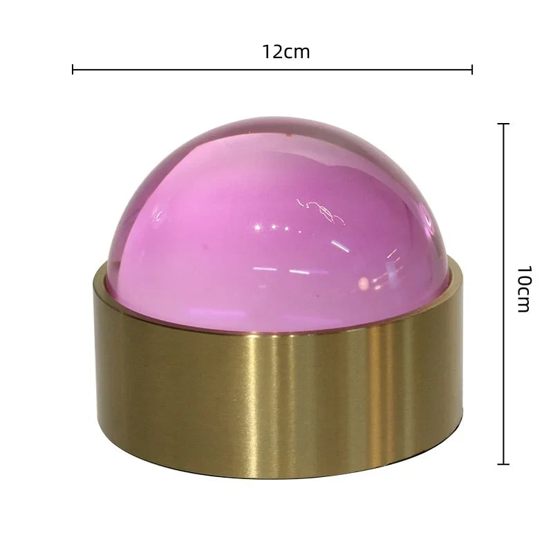 Afralia™ Metal Crystal Jewelry Box Stained Glass Sphere Geometric Storage Container