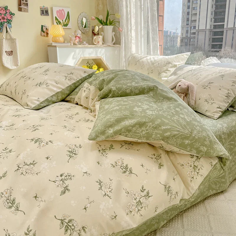Afralia™ Rural Floral Cotton Comfort Set 200X230Cm Bedclothes