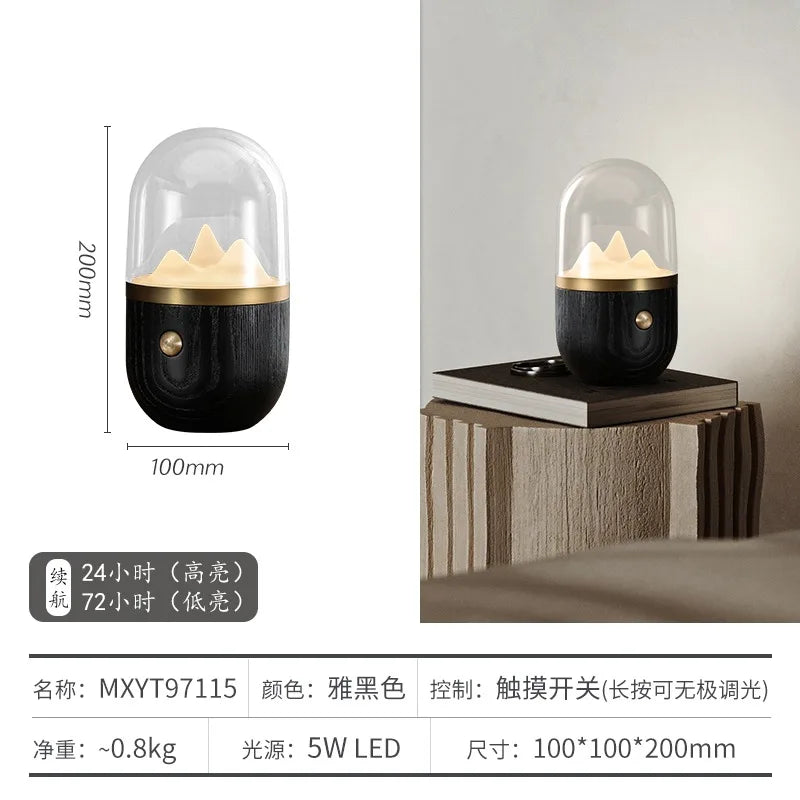 Afralia™ Solid Wood Touch Desk Lamp for Bedroom and Living Room