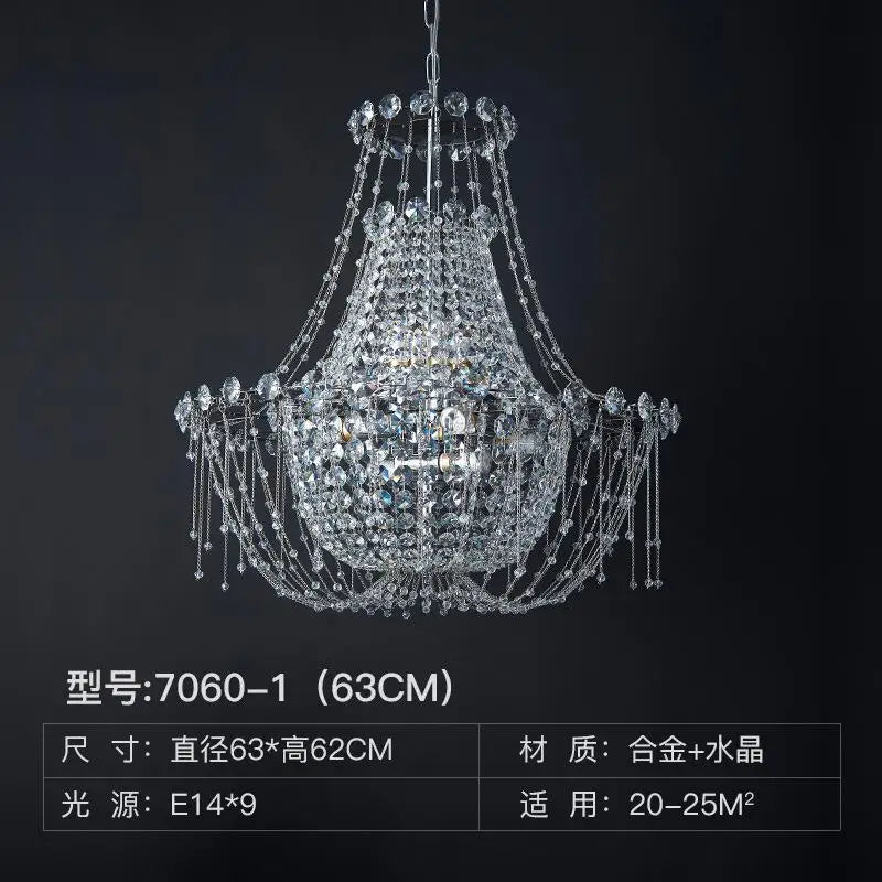 Afralia™ Postmodern Crystal Chandelier for Luxurious Living Room, Restaurant, Bedroom, and Hotel Lighting