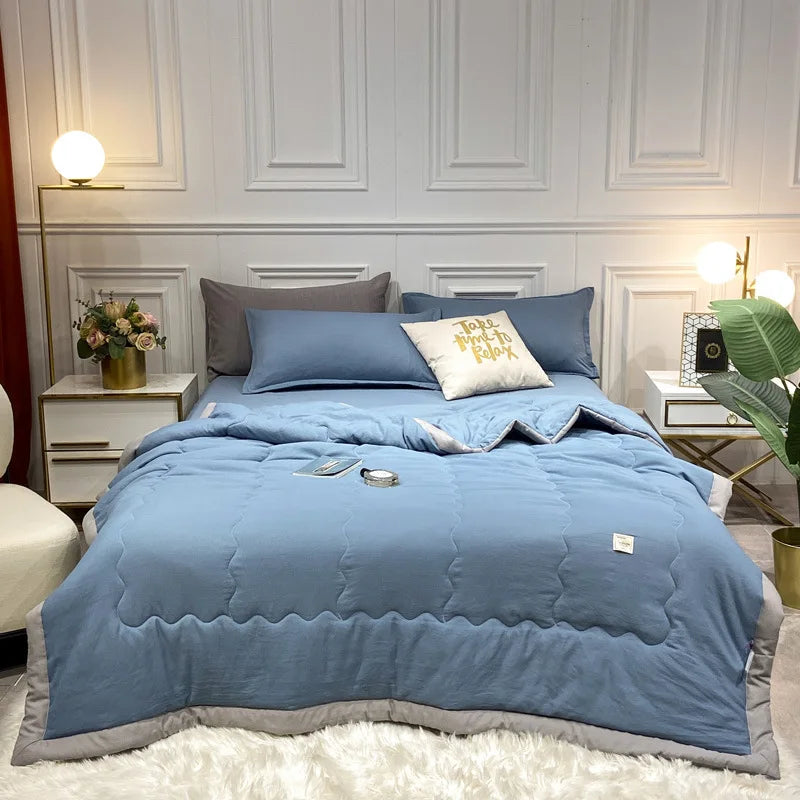 Afralia™ Lightweight Summer Quilt Queen Size 180x220, Soft & Breathable Duvet Blanket