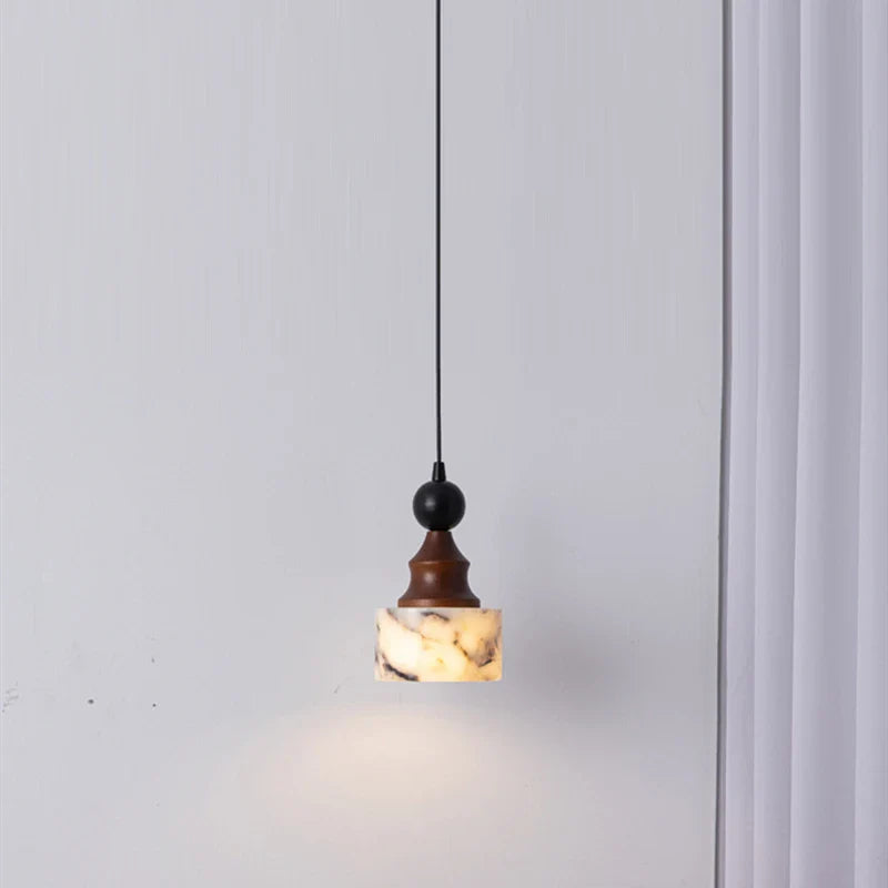 Afralia™ Natural Stone LED Pendant Lamp for Home Decor Living Dining Room