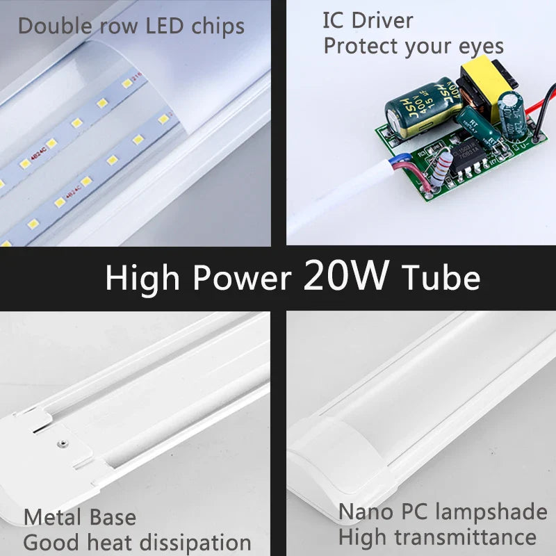 Afralia™ High Brightness LED Tube Light Fixture for Kitchen and Home-Appliance Lighting