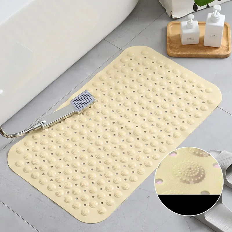 Afralia™ Non-Slip Bathtub Mat with Drain Hole and Suction Cups