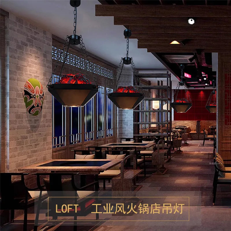 Afralia™ Industrial Pendant Light: Retro American Style Chandelier for Dining Room and Restaurant