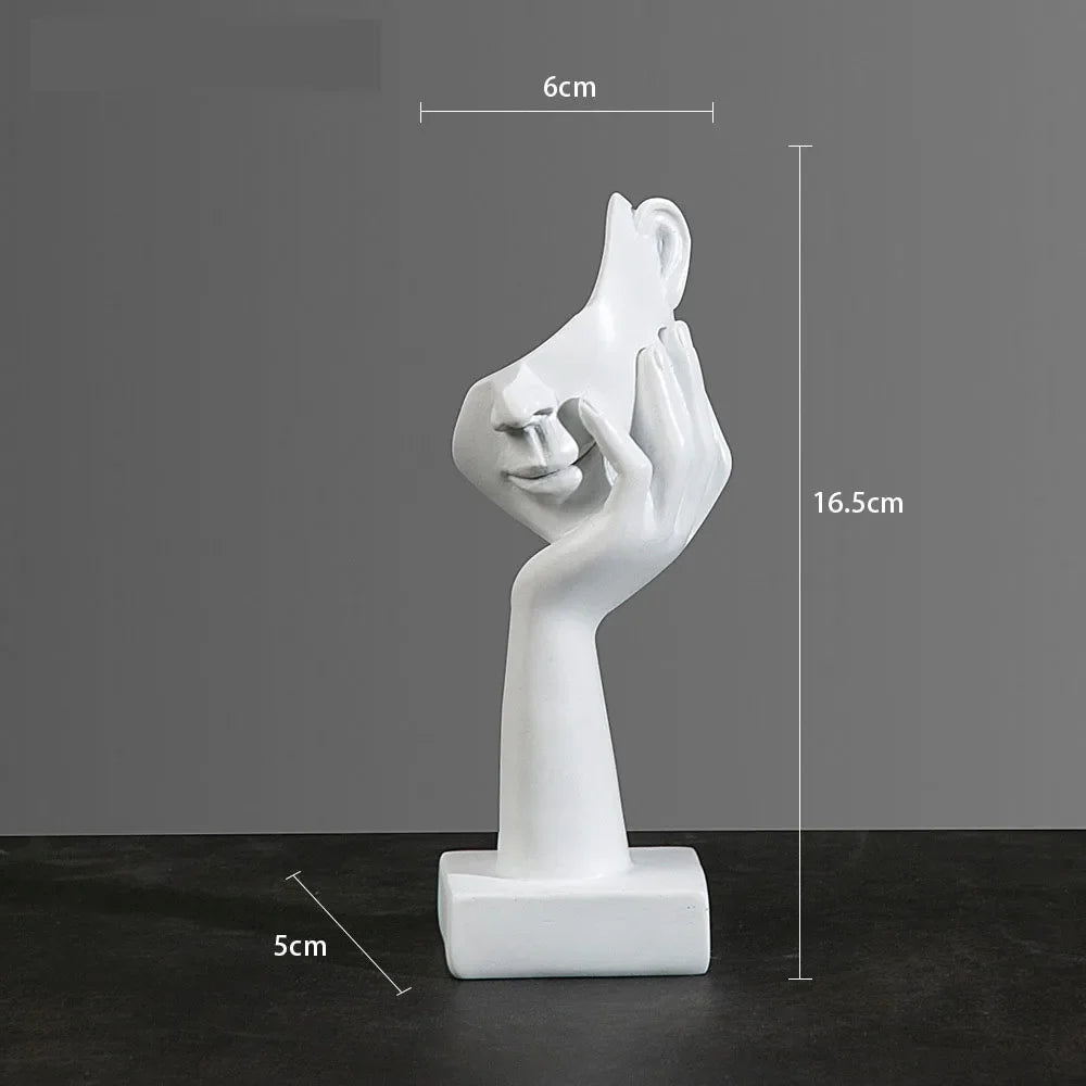 Afralia™ Resin Abstract Mask Statues Mini Figurines for Home Office Decor