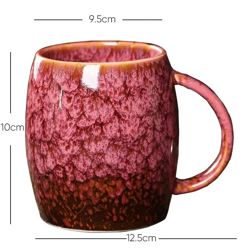 Afralia™ 480ml Ceramic Mug - Kiln Change Coffee Cup - Porcelain Tea Mugs - Wholesale Drinkware