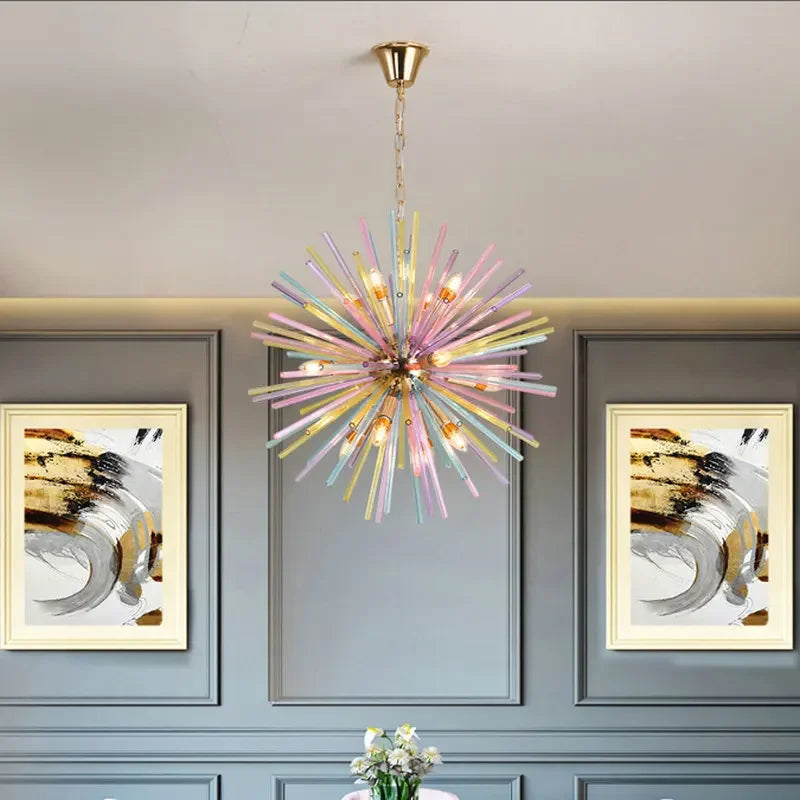 Afralia™ Dandelion Chandelier Lighting - Nordic Sphere Rainbow Pendant Light, Personalized Creative Design