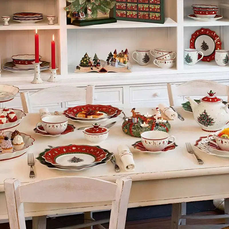 Afralia™ Christmas Porcelain Tableware Set