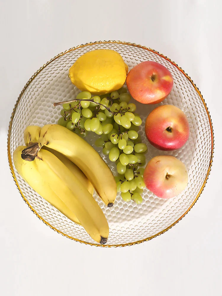 Afralia™ Glass Fruit Plate and Snack Storage Plate for Living Room