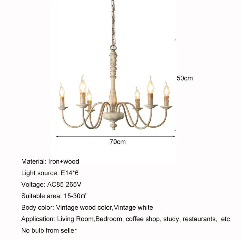 Afralia™ Wooden Pendant Light, Vintage American Rural Bedroom & Dining Room Lamp