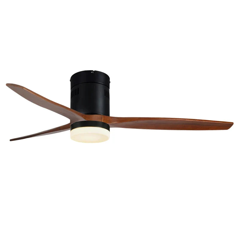 Afralia™ Modern 52" LED Ceiling Fan with Remote Control & Solid Wood Blades