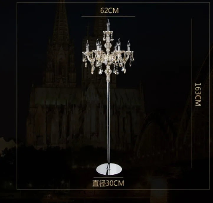 Afralia™ Crystal Floor Lamp: Modern French Style for Living, Bedroom, Dining, Kitchen