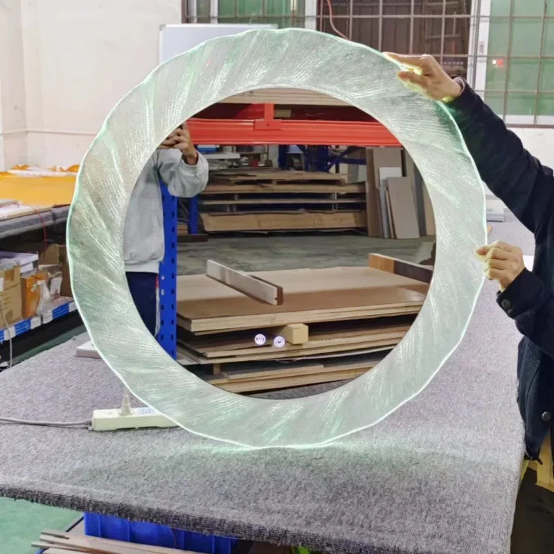 Afralia™ Oval Smart Bathroom Mirror with Fog Removal Lighting - Decorative Vanity Glass Frame