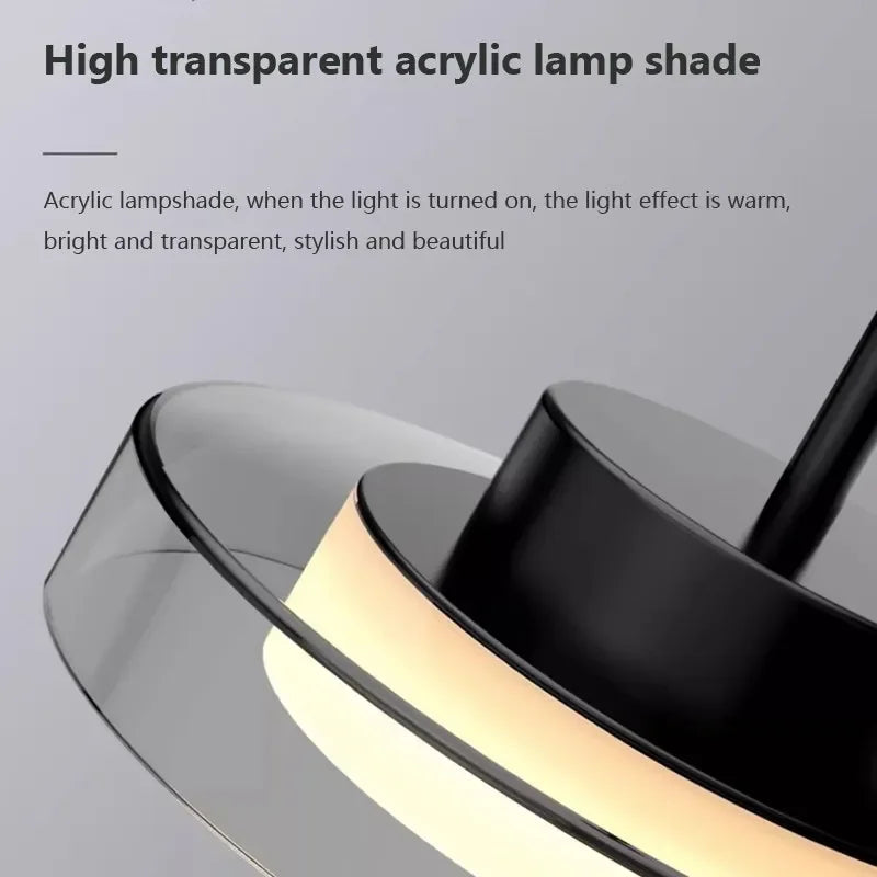 Afralia™ LED Iron Acrylic Pendant: Modern French Style Indoor Light for Bedroom & Living Room