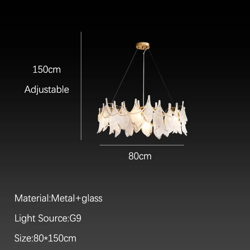 Afralia™ Cloud Mist Glass Chandelier with G9 Light Source - Luxury Home Decoration