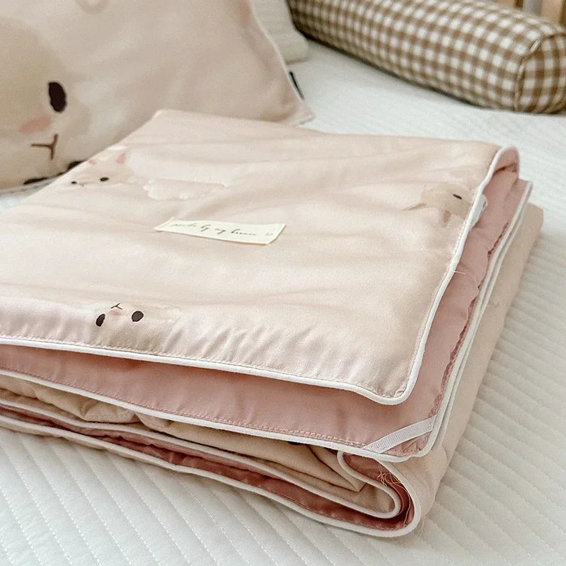 Afralia™ Silky Lyocell Summer Quilt: Soft & Cooling Comforter for Children & Adults
