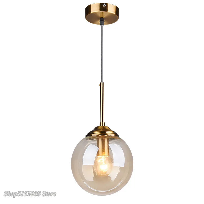 Afralia™ Glass Pendant Lights: Nordic LED Hanging Lamp for Kitchen, Dining Room, Bedroom.