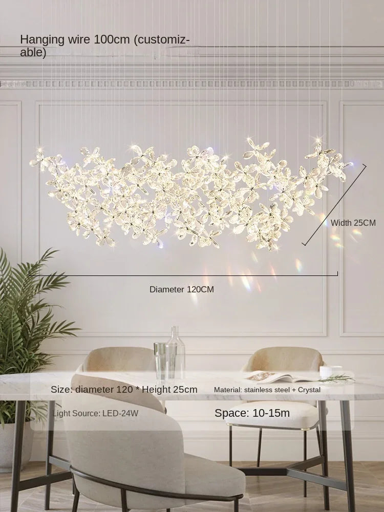 Afralia™ Crystal LED Chandelier: Modern Luxury Flower Shaped Decorative Lighting