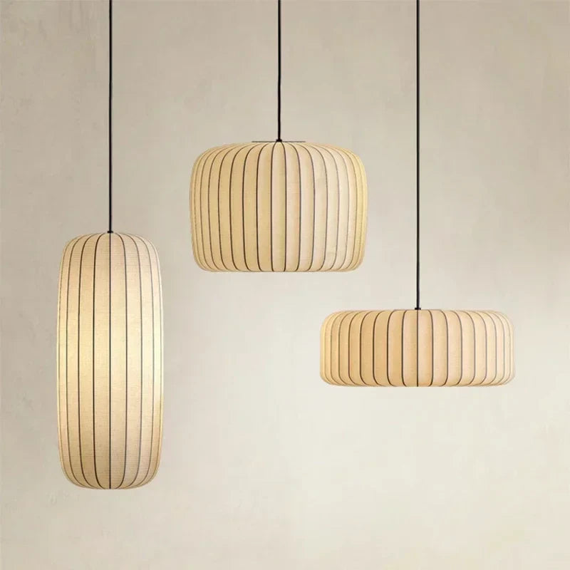 Afralia™ Wabi Sabi Silk Chandelier: Nordic Designer Pendant Lights for Home Decor
