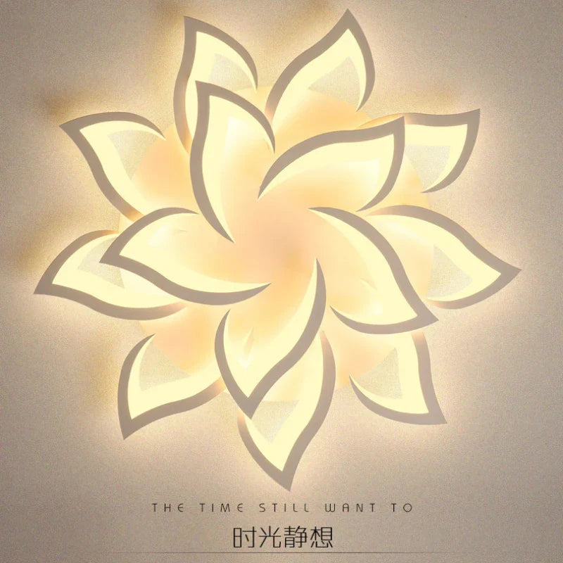Afralia™ Lotus Chandelier: Modern LED Ceiling Light Fixture for Home, Living Room, Bedroom.