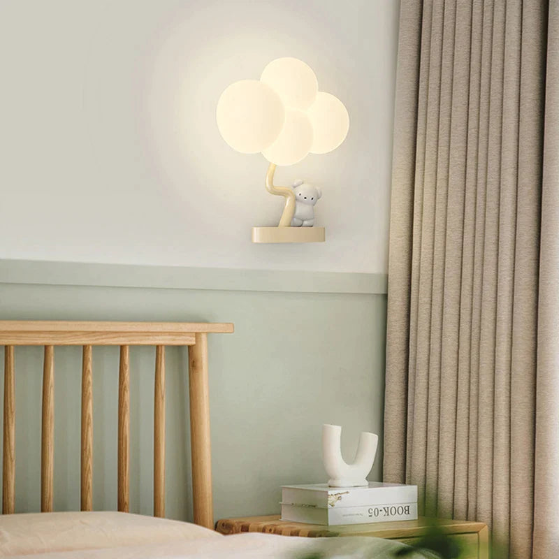 Afralia™ Cloud Shape LED Baby Room Wall Lamp - Eye Care Bedroom Fixture