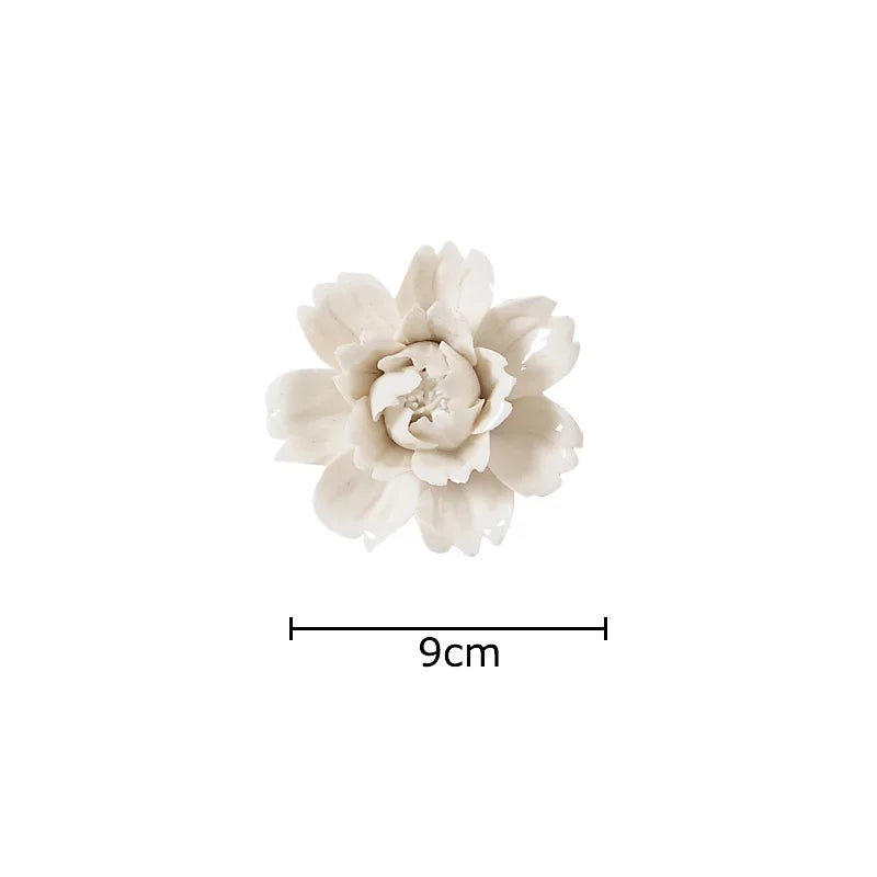Afralia™ Ceramic Peony Flower Wall Decorations