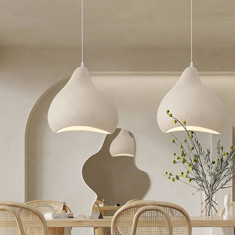 Afralia™ Minimalist Wabi Sabi LED Pendant Chandelier for Dining Room & Bar