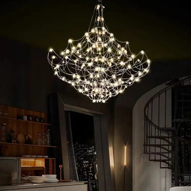 Afralia™ Starry Fireflies LED Branches Lamp for Duplex Townhouse Living Room