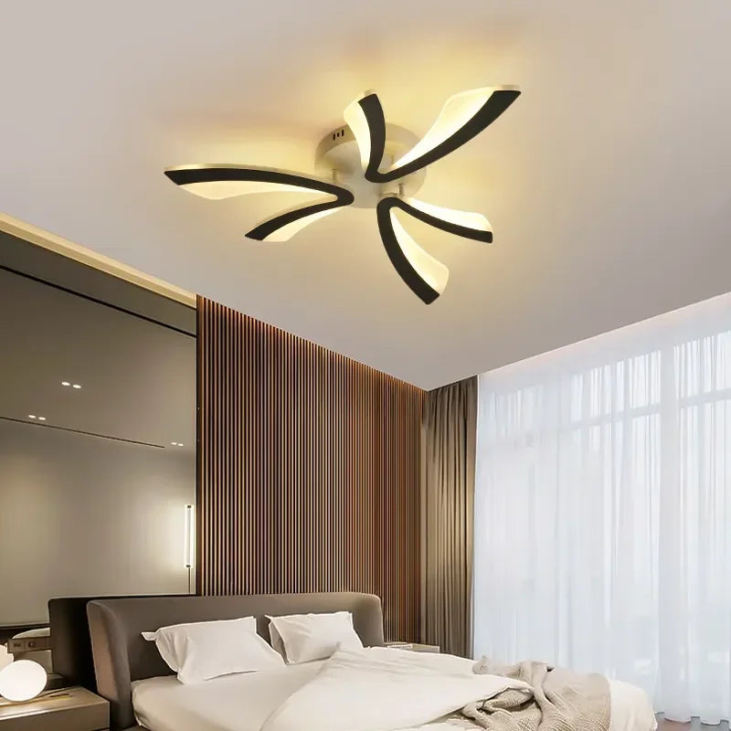 Afralia™ LED Ceiling Chandelier with Remote Control for Home Décor