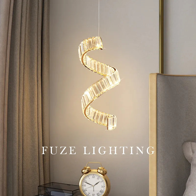 Afralia™ Luxury LED Chandelier with K9 Crystals for Home Suspension
